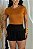 BLUSA BÁSICA CANELADA FEMININA - MOSTARDA - Imagem 1