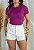 BLUSA BÁSICA CANELADA FEMININA - ROXO - Imagem 1