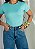 BLUSA BÁSICA CANELADA FEMININA - VERDE ÁGUA - Imagem 1
