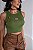 CROPPED REGATA COUNTRY NA RIBANA CAVALO COURO - VERDE - Imagem 1