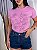 TSHIRT FLORES GALHOS PONTO DE LUZ - ROSA BEBÊ - Imagem 1