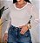 BLUSA MANGA LOGA FEMININA TULE - OFF WHITE - Imagem 1