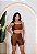 CONJUNTO FITNESS SHORT E TOP SHINE - MARROM - Imagem 4