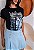 TSHIRT NO ALGODÃO GOLA NA RIBANA YESHUA COROA - PRETA - Imagem 1