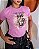 TSHIRT NO ALGODÃO GOLA NA RIBANA VIRTUOSA - ROSA BEBÊ - Imagem 1
