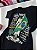 TSHIRT NO ALGODÃO ESTAMPA FRENTE E COSTAS NAÇÃO SANTA - PRETA - Imagem 5