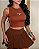 CROPPED REGATA COUNTRY NA RIBANA LONGHORN - MARROM TERROSO - Imagem 1