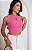 CROPPED REGATA NA RIBANA FLORZINHA - ROSA - Imagem 1