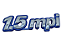 Emblema Cinza 1.5 Mpi Azul C Cromado Lateral Paralama Palio - Imagem 1