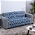 Manta Xale  Decorativa Dupla Face Para Sofá Com Franja Luxor 01 Peça em Tecido Jacquard -210 M x 1,35 M - Cor: Azul Corrente - Imagem 1