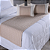 Kit 5 Pçs Peseira Cama King Size e Almofadas Cheias Copacabana Percal 300 Fios - 01 Peseira + 02 Capas Para  Almofadas +  02 Refis de Almofadas - Imagem 4