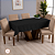 Toalha de Mesa 4 Lugares Basic 1,45x1,40m Liso 100% Poliéster Tecido Oxford - Imagem 3