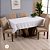 Toalha de Mesa 4 Lugares Basic 1,45x1,40m Liso 100% Poliéster Tecido Oxford - Imagem 2