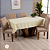 Toalha de Mesa 4 Lugares Basic 1,45x1,40m Liso 100% Poliéster Tecido Oxford - Imagem 6