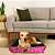 Cama Pet  Extra Grande Quadrada Impermeável Lavável Com Zíper e Refil - 70cm x 70 cm x 15 cm - Imagem 4