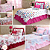 Cobreleito Colcha Solteiro Babados Decorativos Com 04 Peças  Com Porta Travesseiro e Capas de Almofada - Imagem 1