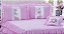 Kit  Colcha  Cobre leito Casal Padrão Sofia com Babados Rosa E Capa de Almofada Decorativa - Imagem 4