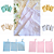 Kit 3  Fralda Pano de Boca Babete Bebê Malha Liso com Viés e Prendedor de Chupeta 30x30cm 100% Algodão - Imagem 1