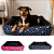 Cama Pet Grande Quadrada Impermeável Lavável Com Zíper e Refil - 60cm x 50cm x 15 cm - Imagem 1