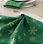 Kit 10 Pçs Guardanapos Natalino Tecido Oxford 42x42cm Estampa Flocos de Neve Dourado - Imagem 4