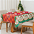 Kit Toalha de Mesa Natal 4 Lugares 9 Pçs C/Guardanapos e Anéis - Imagem 3