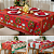 Kit Toalha de Mesa Natal 6 Lugares 13 Pçs C/Guardanapos e Anéis - Imagem 1