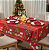 Kit Toalha de Mesa Natal 8 Lugares 17 Pçs C/Guardanapos e Anéis - Imagem 4