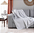 Xale Manta para Sofá Grid Jacquard 2,10m x 1,35m com Franja - Imagem 3