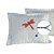 Kit 2 Pçs Capa de Almofada Libélula 45x45cm Matelada Bordada com Zíper - Imagem 3
