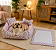 Cama Pet Quadrada Pequena Onix + Tapete Higiênico Impermeável 4 Peças - Imagem 2