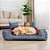 Cama para Pets Cachorro e Gato Extra Grande Quadrada 70x70x15 Impermeável c/3 Pçs - Imagem 6