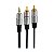 CABO P2 ESTEREO + 2 RCA MACHO FITZ 2MTS R.018-0702 - PERFORM - Imagem 1