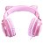 FONE HEADSET KITTY EAR ORELHA DE GATO ROSA C/ MICROFONE PLUG P2 ESTEREO P3 R.KE120R VINIK - Imagem 2