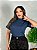 T-SHIRT GOLA ALTA - AZUL MARINHO - Imagem 1