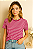 T-shirt LISTRADA ROSA - Imagem 1