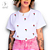 T-SHIRT ROSAS RED - BRANCO - Imagem 1