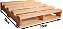 Pallet de Madeira Pinus 70x70 Suporte Fogão 4 Bocas - Imagem 1