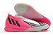 Chuteira Adidas Predator Edge.1 IC Futsal - Branco e Rosa - Imagem 1