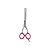 Tesoura Vertix Red Circle Desbaste Duplo 6″ - Imagem 1