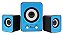 Mini Alto Falante Para PC E Notebooks KP 7023 Azul Knup - Imagem 1