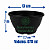Kit 25 Vasos cuia 13 - Cor Preta sem haste - Imagem 1