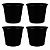 Kit 9 Vasos Redondos Grande Preto 15 Litros - Imagem 5