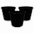 Kit 6 Vasos Redondos Grande Preto 15 Litros - Imagem 4