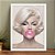 Quadro Decorativo Marilyn Monroe Bubble Gum - Imagem 1