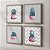 Kit 4 Quadros Cactos Chevron - Imagem 2