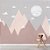 Painel Adesivo Infantil Montanhas com Céu Estrelado Rosa - Imagem 1