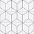 Adesivo de Azulejo Isometric Cube Outline White - Imagem 2