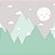 Painel Adesivo Infantil Montanhas com Céu Estrelado Verde - Imagem 2