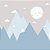 Painel Adesivo Infantil Montanhas com Céu Estrelado Azul - Imagem 2