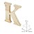 Letra "K" em Madeira Pinus 15 x 14,5 x 1,7 cm - Imagem 4